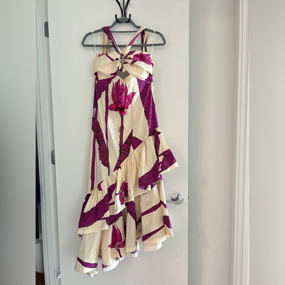 Johanna Ortiz $1,995 CARELESS FLORAL ANKLE dress - Picture 9 of 13